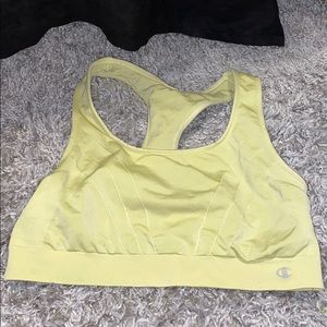 Pastel yellow champion sports bra